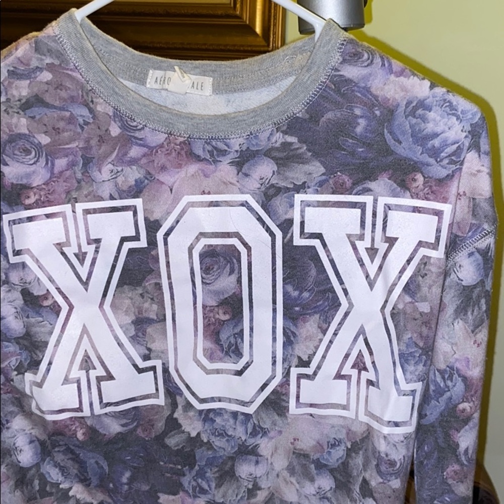 “XO” Floral Sweater